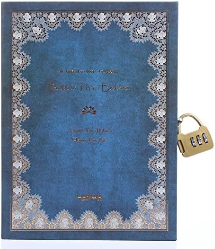 Zewik Better Than Before Privacy Journal Gold Abuse Golden Notebook With Password Lock Diary Mother's day gifts