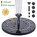 HEYSTOP Solar Fountain Pump, 3.0W Circle Solar Water Pump Floating Fountain Built-in Battery, with 6 Nozzles, for Bird Bath, Fish Tank, Pond or Garden Decoration