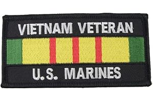 TG,LLC Treasure Gurus US Marine Corps Vietnam Veteran Iron or Sew On Ribbon Patch USMC Military Vet Gift