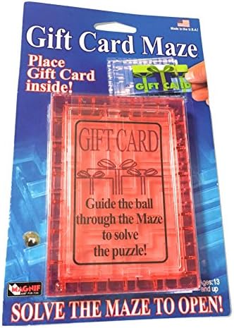 Red Gift Card Maze Brain Teaser Trick Gift Box Made in the USA