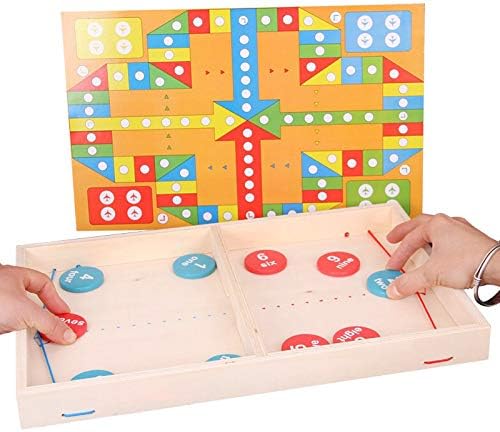 LianX Fast Sling Puck Game Paced Winner Board Family Games Toys for Adult Child Kids