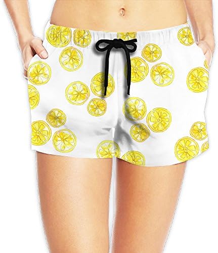 Free Spinner Lovely Lemons Women's Absorbent Soft Feel Short Beach Swimming Pants