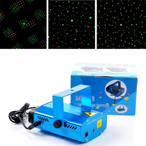 LED Mini Stage Light Laser Voice Control Projector Party Stage Bar Pub Club