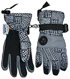 N'Ice Caps Boys Thinsulate and Waterproof Geo Lines Print Ski Glove