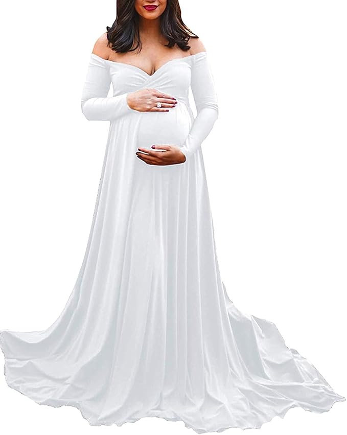awesomenvy Woman Maternity Elegant Dress Photography