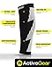 ActiveGear Calf Compression Sleeves for Men and Women to Improve Circulation and Recovery - Black/Gray L/XL (One Pair)