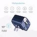 Dual Usb Charger Socket Power Outlet 2.1a & 1a Home Travel Watt Wall Charger Foldable Plug Portable UL Certified (Black)