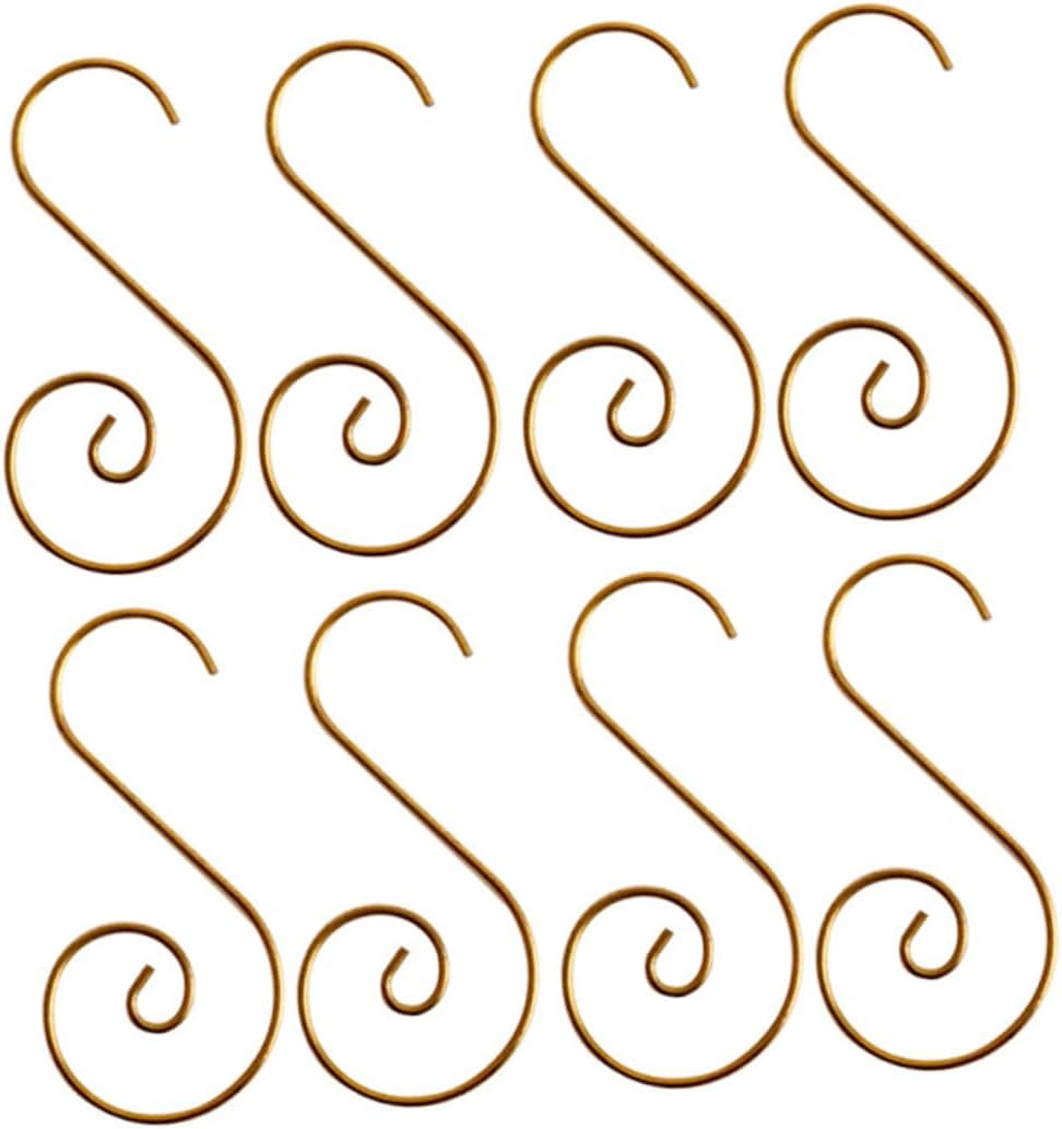Ornament Hooks - Amosfun 60pcs Decorative Ornaments Hooks Wreath Hooks Xmas Tree s Hooks Hanging Hook Holder Decorative Ornament Hooks Stocking Garland Holder Hook Mini Wreath Decor Hook s-Hook Christmas