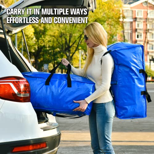 Heavy Duty Large Storage Bags, XL Blue Moving Bags for College Dorm