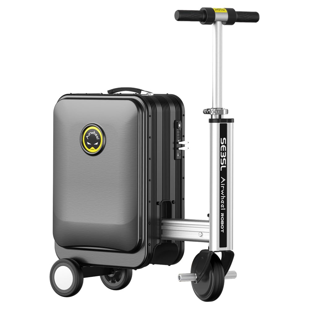 Airwheel SE3SL Lightweight Rideable Luggage Portable Riding Suitcase APP Control Carry-on Luggage, 6.8kg Ultra-Light for Travel (Black)