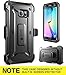 Supcase Unicorn Beetle PRO Series Full-Body Rugged Holster Case with Out Built-in Screen Protector for Samsung Galaxy S6 Edge (2015 Release) - Retail Package - Black/Black