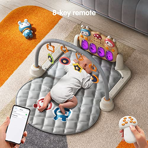 TUMAMA Remote Control Baby Gym Playmats for Infant Musical Floor Play