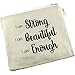 Positive Messages Canvas Cosmetic Bag and Travel Makeup Zipper Pouch Organizer Set for Wedding