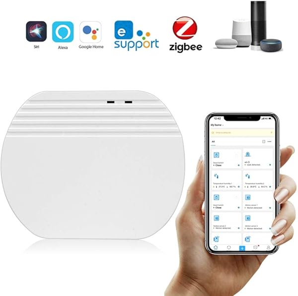 JINQII Zigbee Mini Smart Gateway Hub de puerta de enlace inalmbrico WiFi Smart Home Bridge inalmbrico compatible con dispositivos SONOFF Zigbee