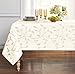 GoodGram Luxurious Heavy Weight Madison Leaf Embroidered Fabric Tablecloth, Beige, 54 x 84 - Inch