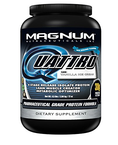 Magnum Nutraceuticals Quattro Supplement, Vanilla Ice Cream, 4.5 Pound