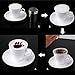 Letsparty 16 Pcs Latte Art Stencils for Coffee Cappuccino Milk Barista Shaker Cappuccino Template Strew Pad Duster Spray