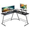 Mr IRONSTONE L Shaped Desk, Computer Corner Desk, Home Gaming Desk, Office Writing Workstation with Large Monitor Stand…