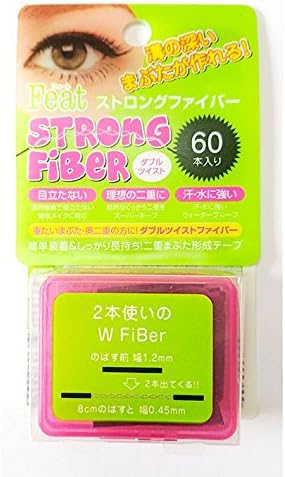 Amazon 二重テープ アイテープ ふたえテープ 二重まぶた テープ クセ付け アイプチ Feat Strong Fiber フィート ストロング ファイバー 二重ファイバー ダブルツイスト 60本入り 形成 ふたえ まぶた シール Y2 服 ファッション小物 通販
