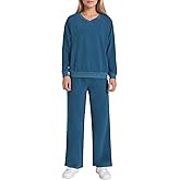 Weintee Women's Petite Wide Leg Sweatsuits Petite Length Jogging Suits for 5 FT Short