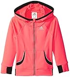 adidas Little Girls' Toddler Track Jacket, Bright Red, 2T