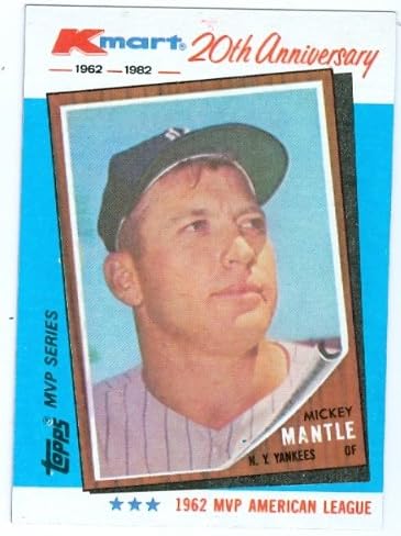 Amazon Com Mickey Mantle 1982 Topps K Mart Mvp Baseball Card 1 Sports Related Trading Cards Sports Outdoors
