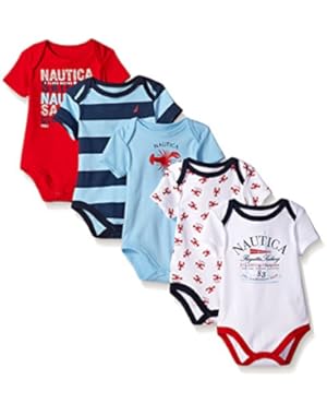 Nautica Baby Boys' 5 Pack Bodysuits!