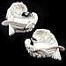 Angel Wings White Tea Light Candle Holder - Set of 2 by Giftbrit