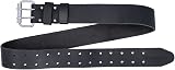 TOUGH MASTER Leather Work Belt 2 Inch Buffalo Saddle Heavy Duty Black Men Women view 8