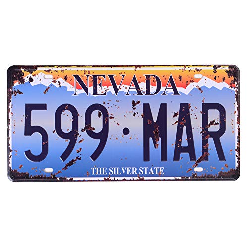 Nevada License Plate, Embossed, Retro Vintage Auto Prop Vanity Number Tags, Home Car Garage Bar Vehicle Wall Decor, 6"x12"/15x30cm - Thumbnail 4
