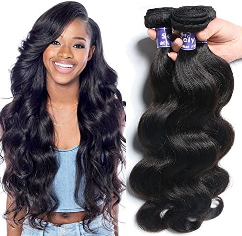Semmely 8A Peruvian Body Wave Hair 3 Bundles 20 22 24 inch Unprocessed Human Hair Bundles 300g Natural Black