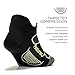 Feetures! Men's Elite Ultra Light No Show Tab, black + Reflector, large