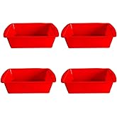 AVIDON 4 packs Silicone Square Cake Pan,5 inch Non-stick Silicone Baking Pans, cake Baking Molds for Cakes, Brownies,Bread, Pies, and Lasagna (7.5 inch)