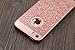 Iphone SE Case, A-Focus Bling Sparkle Glitter Crystal Rhinestone Hybrid Hard PC Cover Case + Tempered Glass Screen Protector for Iphone 5s / SE / 5 (Bling Rose Gold)