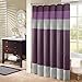 Madison Park Amherst Fabric Purple Shower Curtain, Pieced Transitional Simple Shower Curtains for Bathroom, 72 X 72, Violet