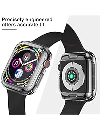 Penom - Carcasa para Apple Watch serie 4 (1.575 in, 1.732 in, ultrafina, transparente, incluye protector de pantalla)