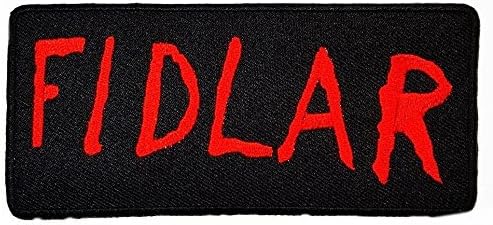 FIDLAR (red black) Cool Funny Biker Patch for DIY Bone Ghost Hog Outlaw Hot Rod Motorcycles Rider Lady Biker Jacket T shirt Patch Sew Iron on Embroidered Badge Sign Costume