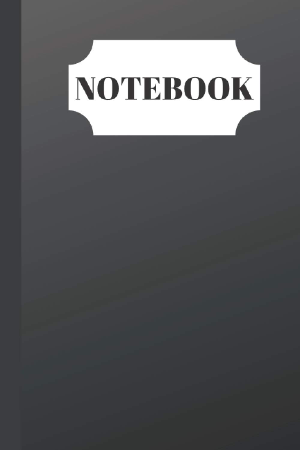 Notebook: Black Design Notebook - (Blank Lined Journal)