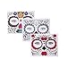 3 Pack Halloween Face Tattoo Sticker Glitter Red Roses Day of The Dead Sugar Skull Temporary Tattoo for Halloween, Masquerade and Parties