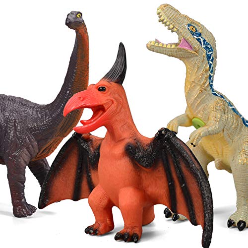 Gzsbaby 6 Piece Jumbo Dinosaur Toys for Kids 3-5 and Toddlers, Large Soft Dinosaur Toys for Lovers - Perfect Party Favors, Birthday Gifts