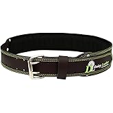 Daisy Leather Tool Belt 2.5” Inches with Back Support of High-Density Foam, Premium Grain Leather X-Large 32-Inch to 48-Inch (Chocolate Belt)