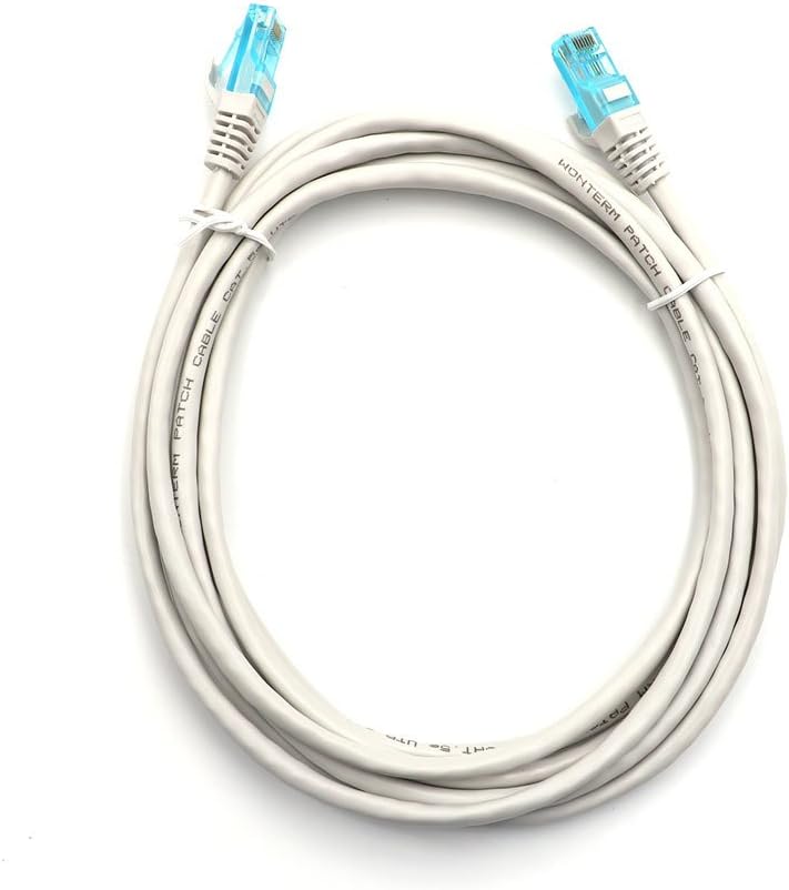 WONTERM RJ45 Cat5e Ethernet Patch Cord 10 FT (3 Meter) in Electronics Copper Computer Networking Cable (1 Pcs-Package) PVC Jacket Grey