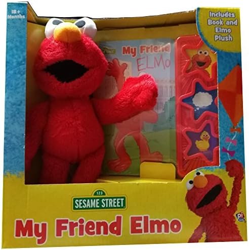 Sesame Street My Friend Elmo, 3 Button Star Book & Plush Elmo