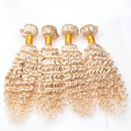 Irina 7A Brazilian Virgin Hair Deep Wave Platinum Blonde Virgin Hair #613 Color 4Pieces/Lot (18 20 22 24)