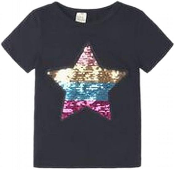 Amazon Co Jp Plus Nao プラスナオ 半袖ｔシャツ キッズ ベビー 子供服 こども服 スパンコール 猫 ねこ ネコ 星 スター ｔシャツ ラウンドネック プルオ ペット用品