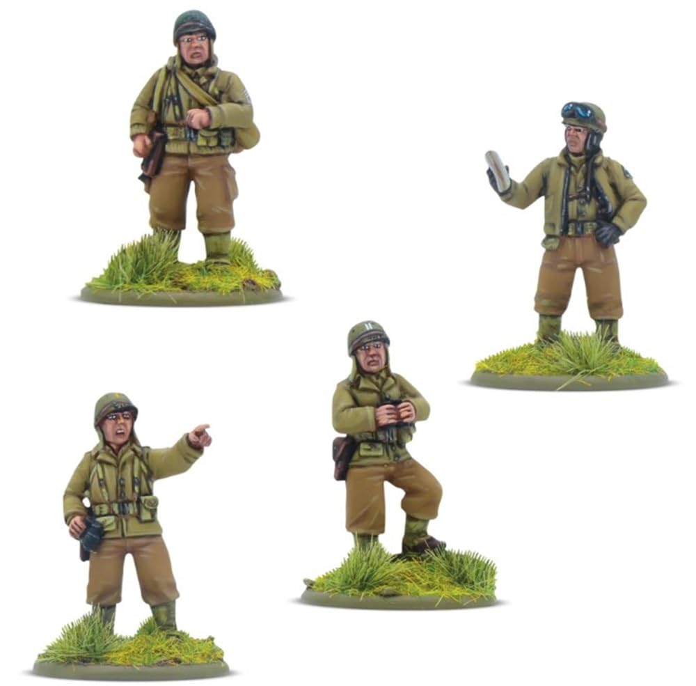 US Army Platoon Commanders - 28mm Scale Miniatures for Bolt Action Highly Detailed World War 2 Miniatures for Table-top Wargaming