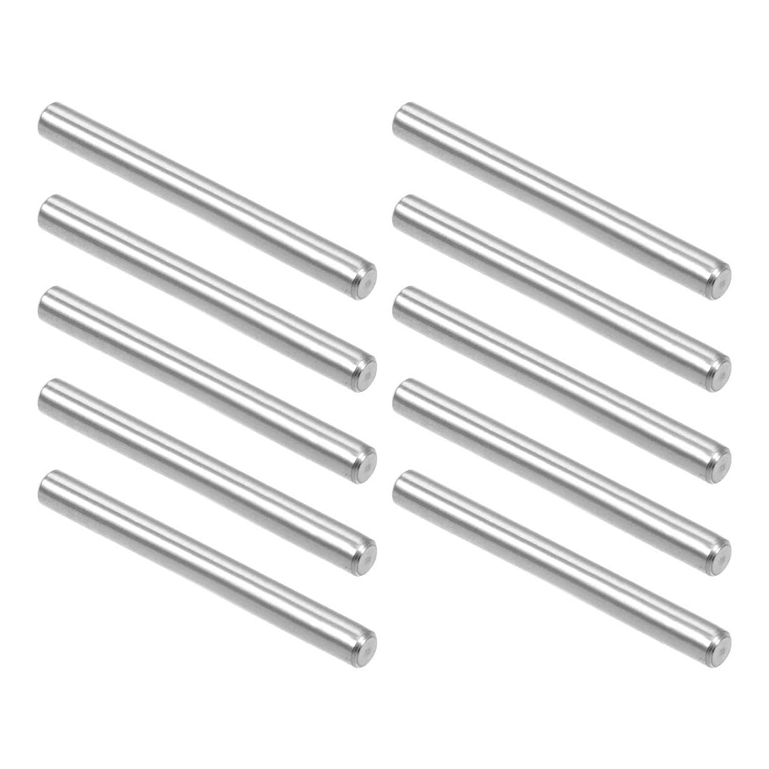 Unifizz 10Pcs 4 x 40mm Dowel Pin 304 Stainless Steel Shelf Pegs Support Shelves Silver Tone