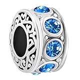 LovelyJewelry Filigree Charm September Birthstone Spacer Beads Sale Cheap Jewelry Fit Pandora Charms Bracelet