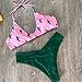 Mlide Women’s Sexy Two Piece Bikini Suits Push-Up V-Neck Halter Swimsuit Floral Print Thong Swimsuits Pinkthumb 3