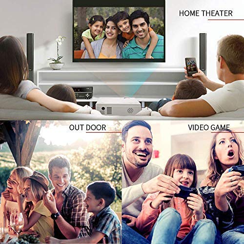 Projector(2019 Upgraded) XINDA 2000 Lumens Video Projector with 170" Display 50,000 Hours LED Full HD Video Projector,Compatible with HDMI, VGA, USB, AV, SD for Home Theater ... - Thumbnail 4
